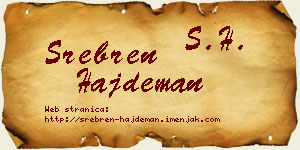 Srebren Hajdeman vizit kartica